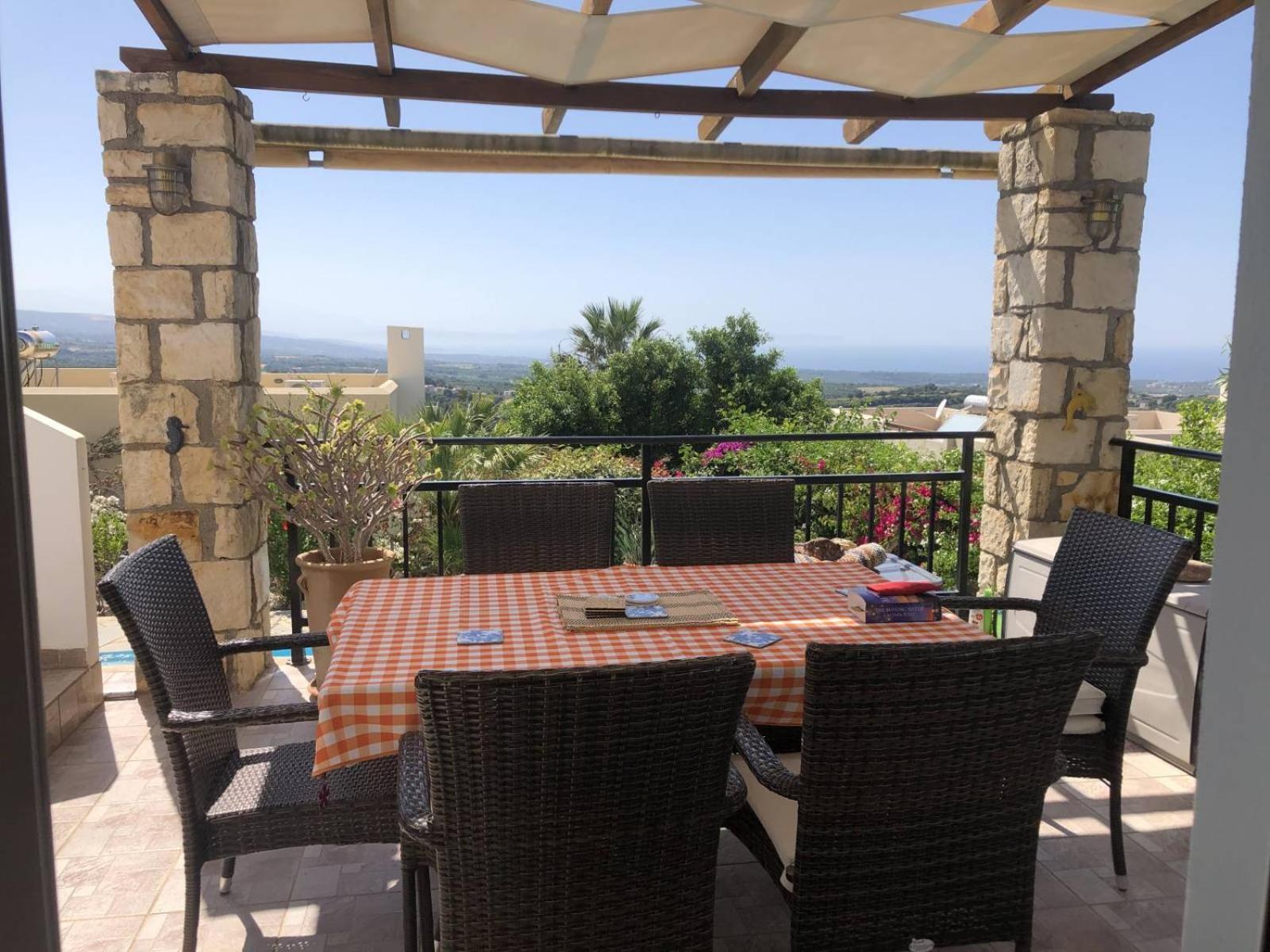 Gemuetliche Villa Mailin Priv. Pool Schoene Aussicht Skouloúfia 외부 사진