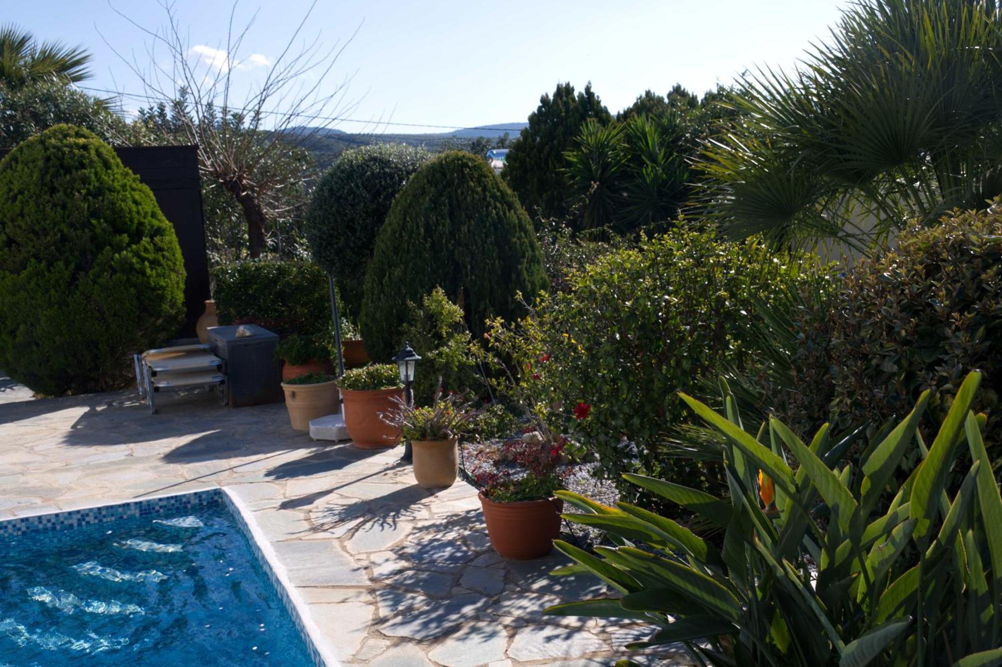 Gemuetliche Villa Mailin Priv. Pool Schoene Aussicht Skouloúfia 외부 사진