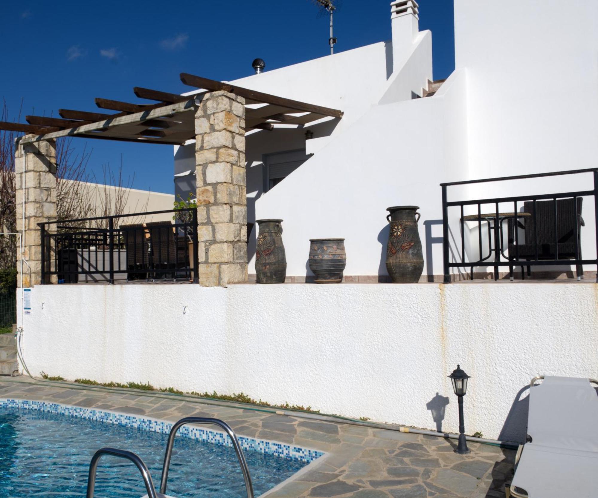 Gemuetliche Villa Mailin Priv. Pool Schoene Aussicht Skouloúfia 외부 사진